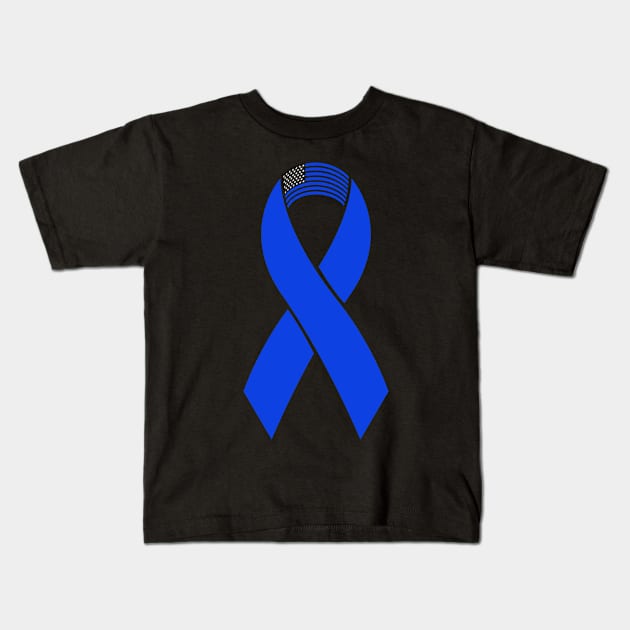 Colon Cancer Awareness Kids T-Shirt by TheBestHumorApparel